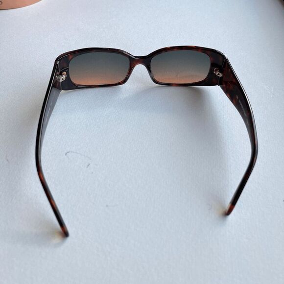 VTG Cosmopolitan Y2K Slim Rectangle Sunglasses Tortoise Gradient Lens main image 13